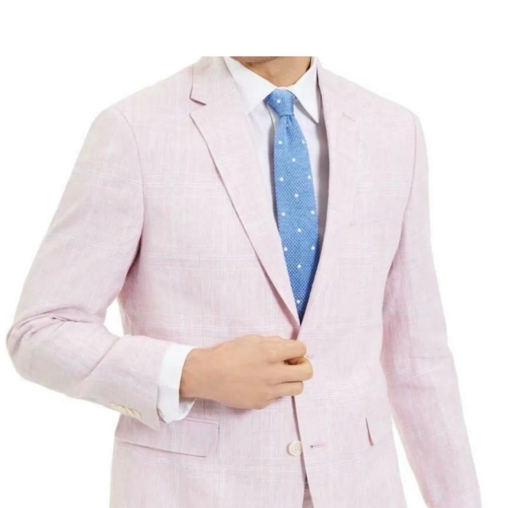 MEN’S NWT 🩷Tommy Hilfiger Pink Sport Coat with Notch Lapel!
